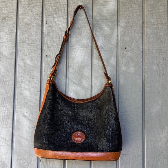 Dooney & Bourke Handbags - Dooney & Bourke Black and Brown Leather Shoulder Bag